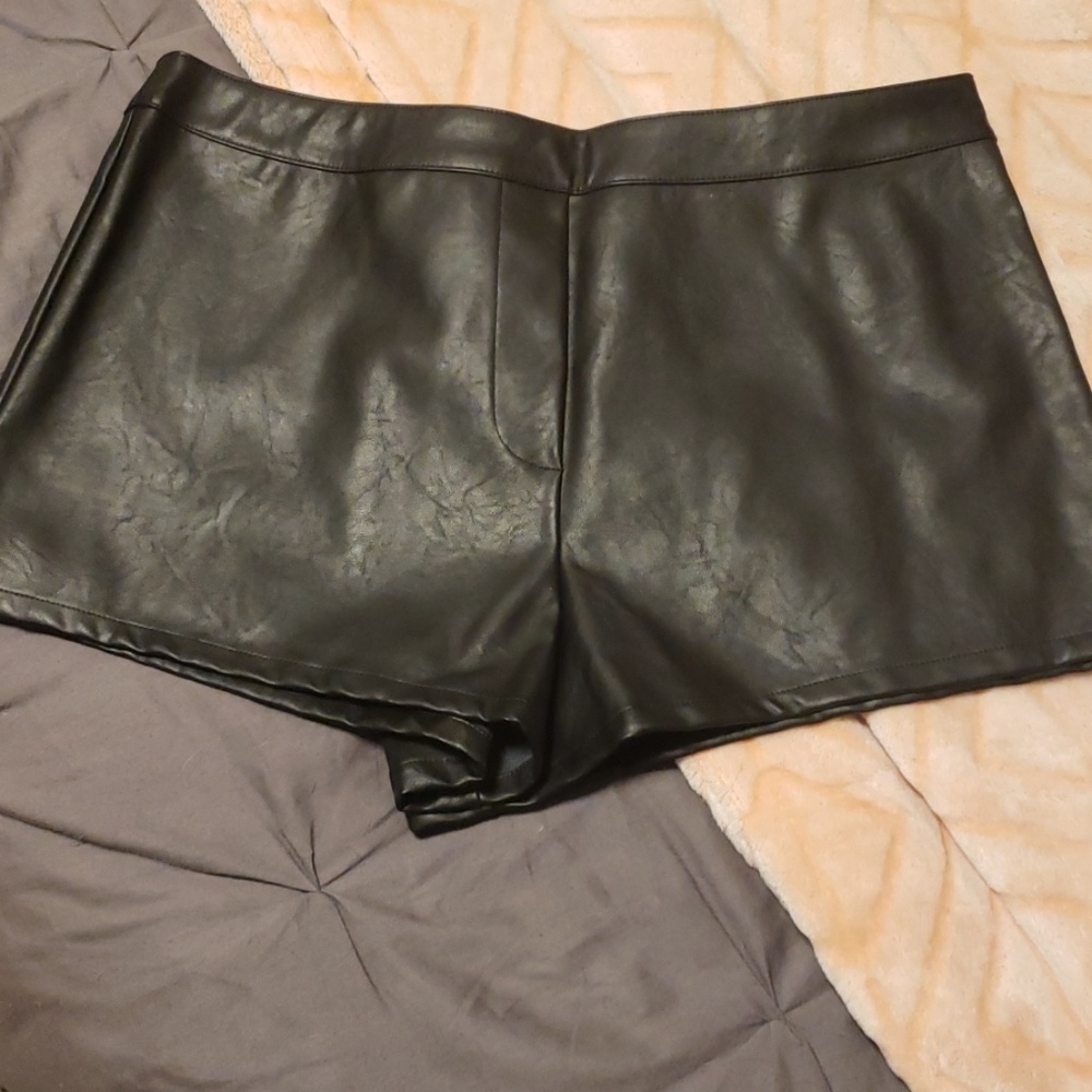 Victoria secret faux leather shorts